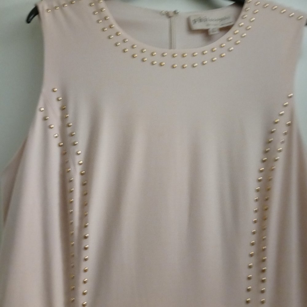 Pink Studded Medium Length Dress
